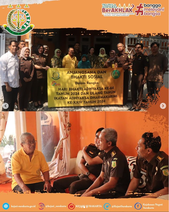 Anjangsana bersama Purnaja dalam rangka Hari Bhakti Adhyaksa ke-64 tahun 2024