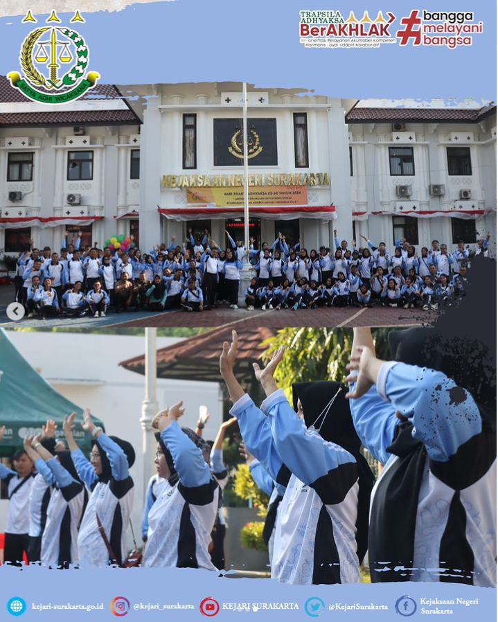 Jalan Sehat dan Senam Bersama dalam rangka Hari Bhakti Adhyaksa ke-64 tahun 2024 dan Ulang Tahun IAD ke – XXIV tahun 2024