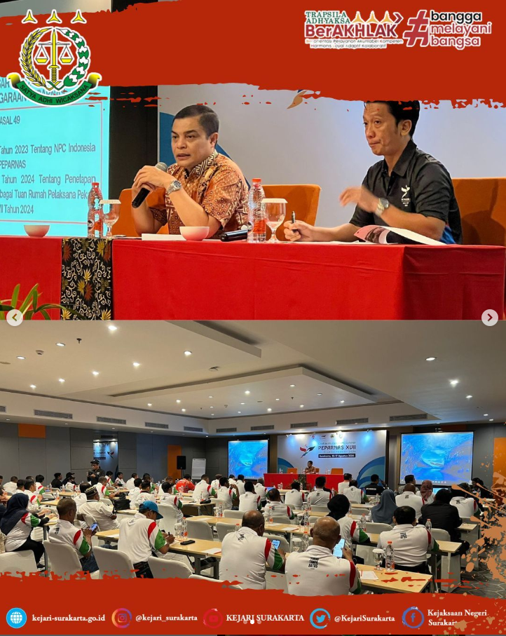 Acara Chef de Mission Seminar PEPARNAS XVII 2024 Solo