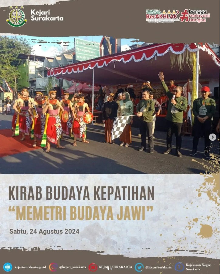 Kirab Budaya Kepatihan Wetan Tahun 2024 “Memetri Budaya Jawi”
