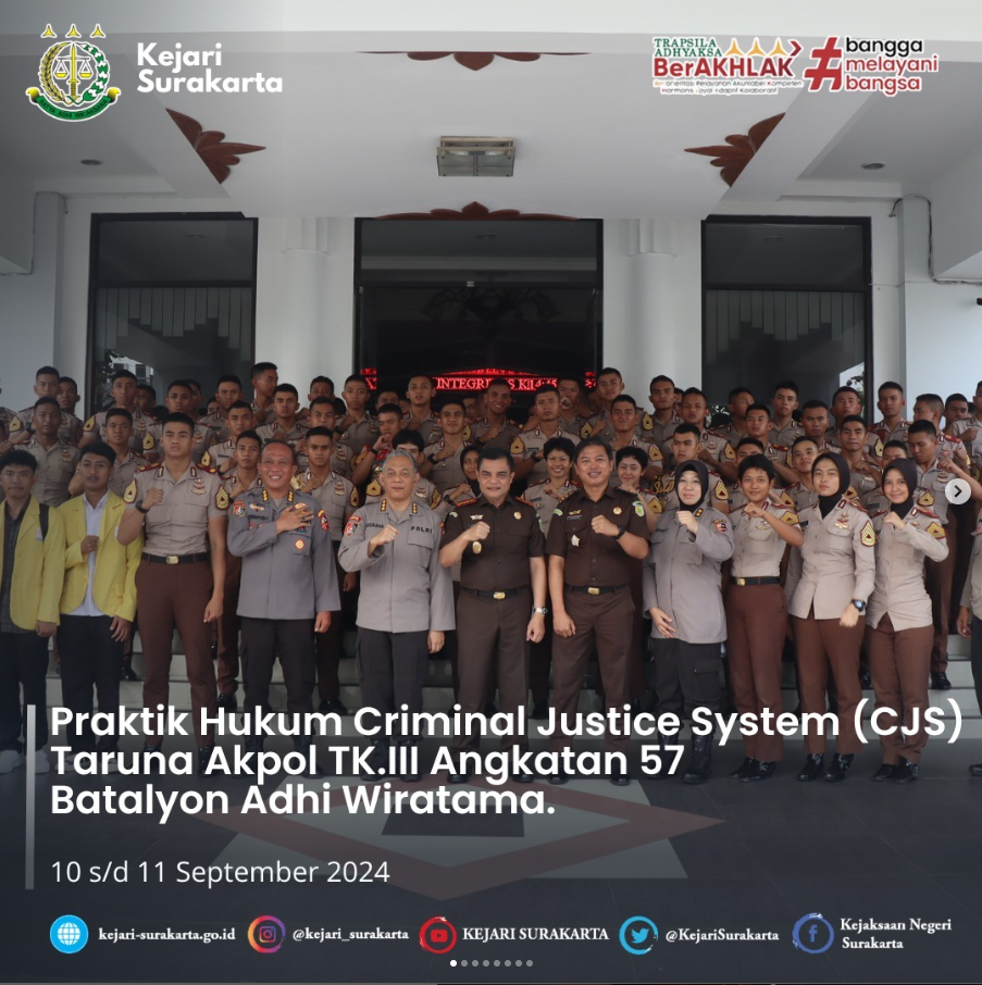 Praktik Hukum Criminal Justice System (CJS) di Kejaksaan Negeri Surakarta