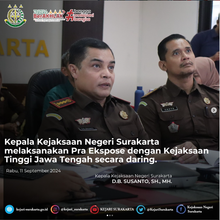 Pra Ekspose dengan Kejaksaan Tinggi Jawa Tengah
