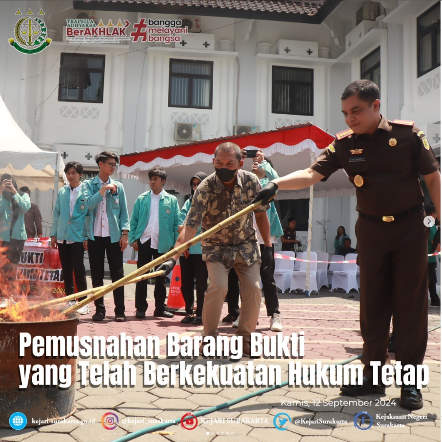 pemusnahan barang bukti yang telah berkekuatan hukum tetap