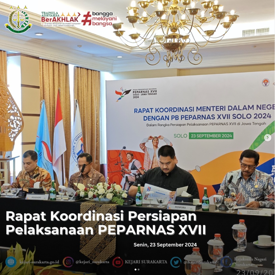 Rapat Koordinasi Persiapan Pelaksanaan PEPARNAS XVII