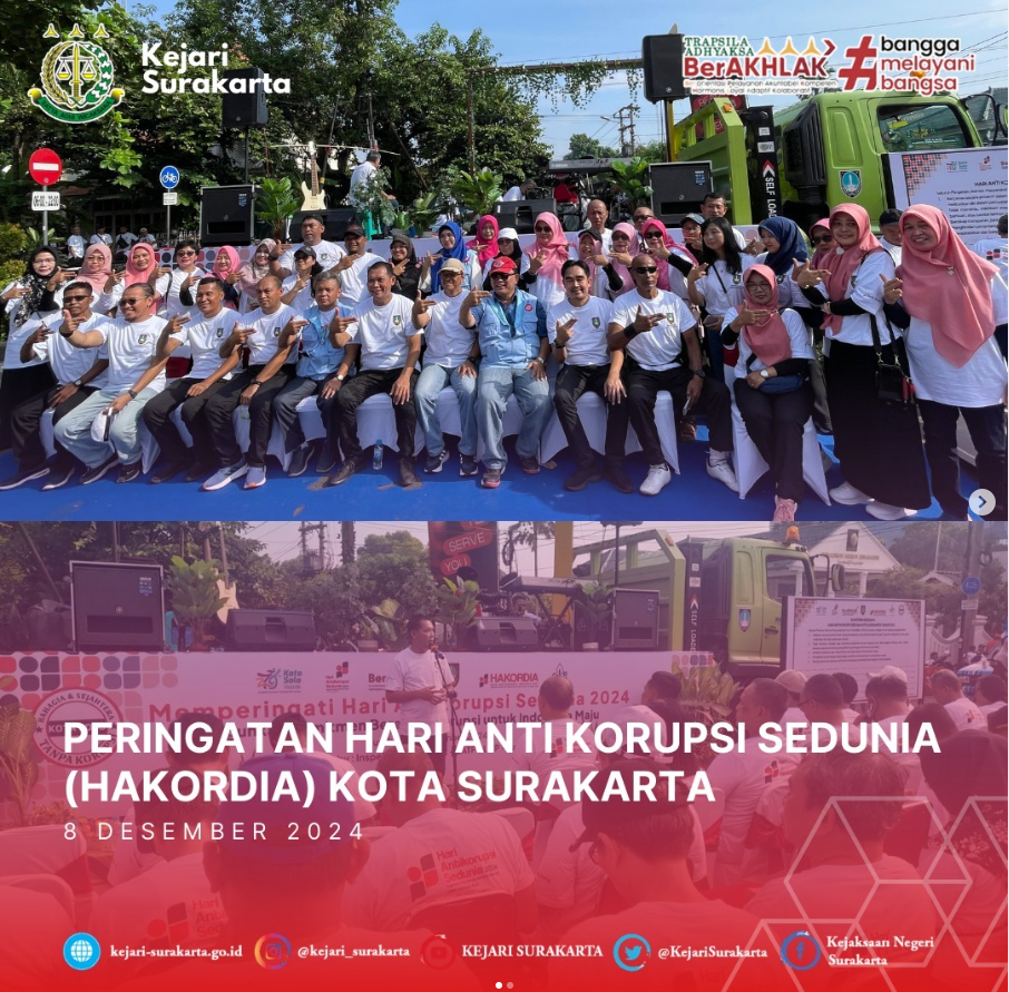 Peringatan Hari Anti Korupsi Sedunia (HAKORDIA) Kota Surakarta