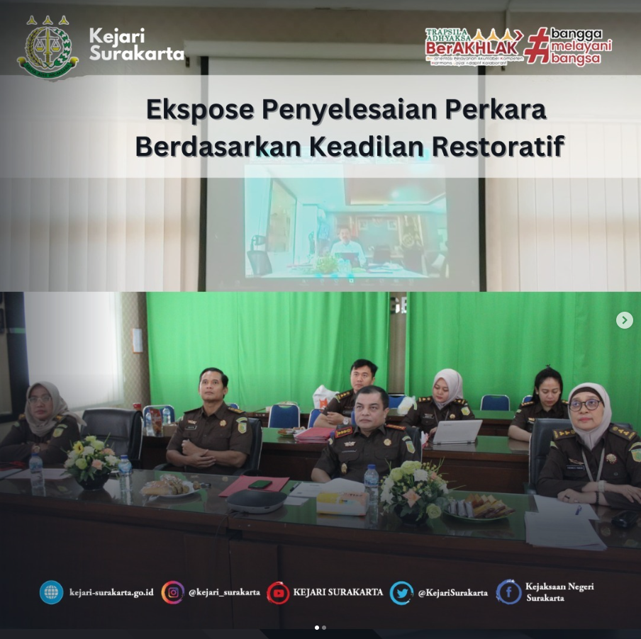 Ekspose Penyelesaian Perkara Berdasarkan Keadilan Restoratif