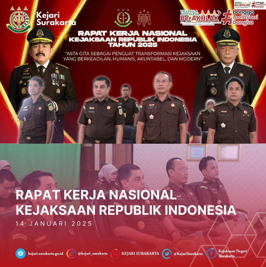 kegiatan Rapat Kerja Nasional Kejaksaan Republik Indonesia Tahun 2025