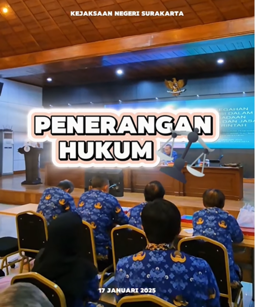 Penerangan Hukum terhadap seluruh OPD Pemerintah Kota Surakarta di Aula Tawangarum Balaikota Surakarta