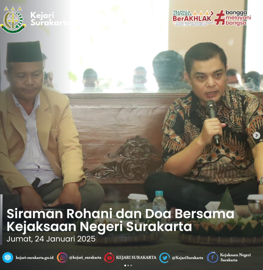 Kegiatan Siraman Rohani dan Doa Bersama Kejaksaan Negeri Surakarta