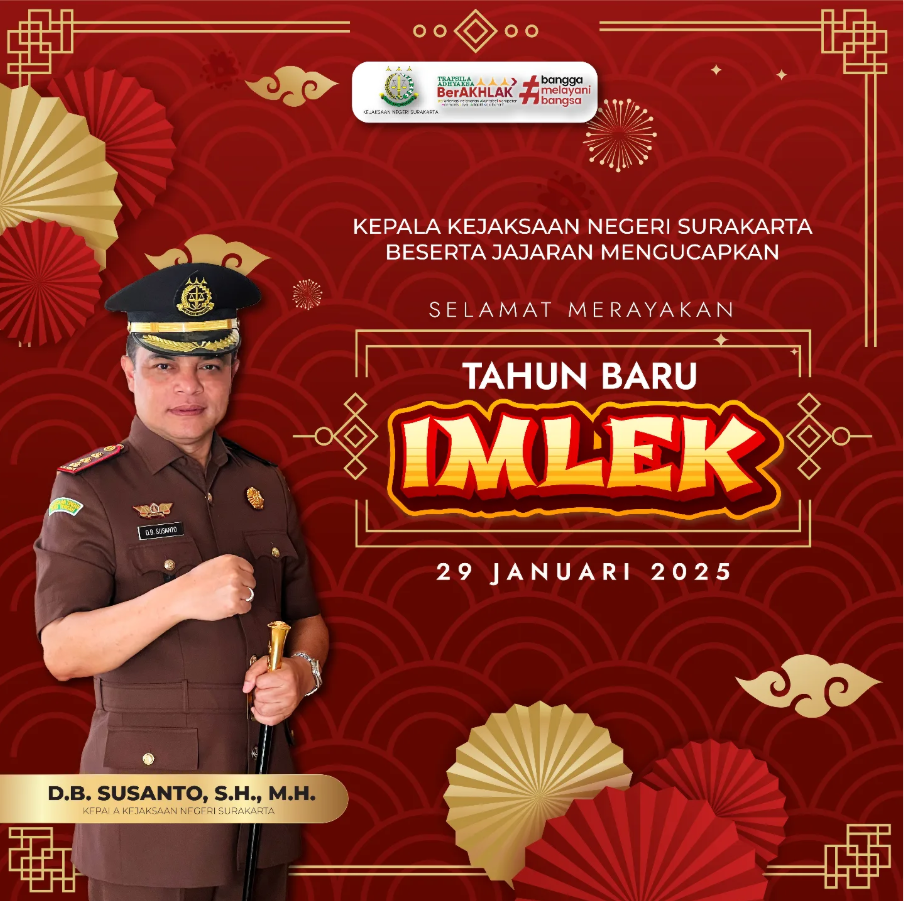Selamat Merayakan Tahun Baru IMLEK 2576 Kongzili, 29 Januari 2025.