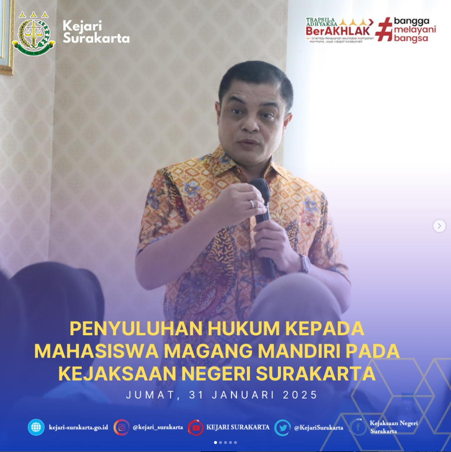 Penyuluhan hukum kepada Mahasiswa Magang Mandiri