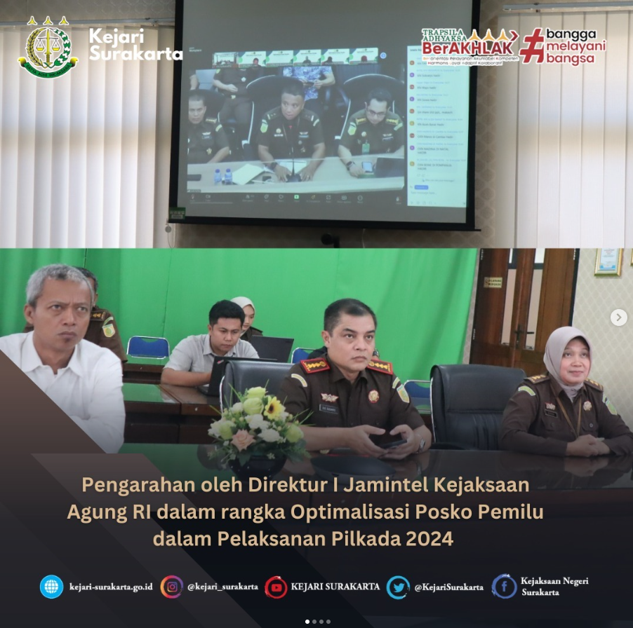Pengarahan oleh Direktur I pada Jaksa Agung Muda Intelijen