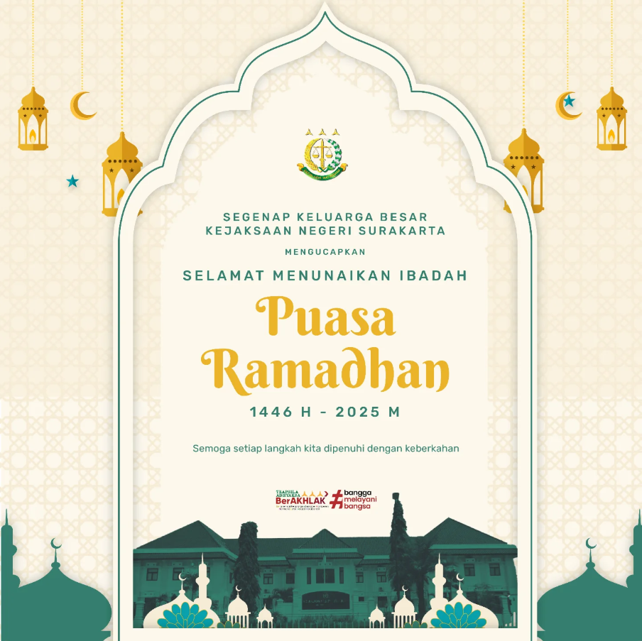 Selamat menunaikan ibadah Puasa Ramadhan 1446 H – 2025 M