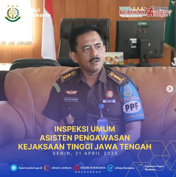 Inspeksi Umum oleh Asisten Pengawasan Kejaksaan Tinggi Jawa Tengah
