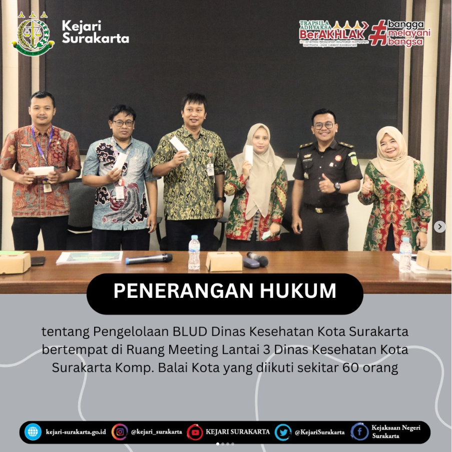 Penerangan Hukum tentang Pengelolaan BLUD Dinas Kesehatan Kota Surakarta