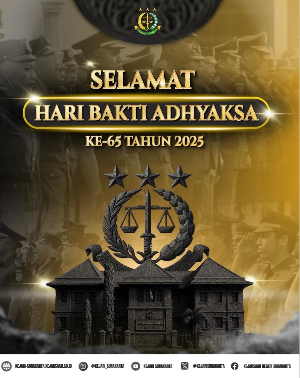 Selamat Hari Bakti Adhyaksa ke-65 Tahun 2025