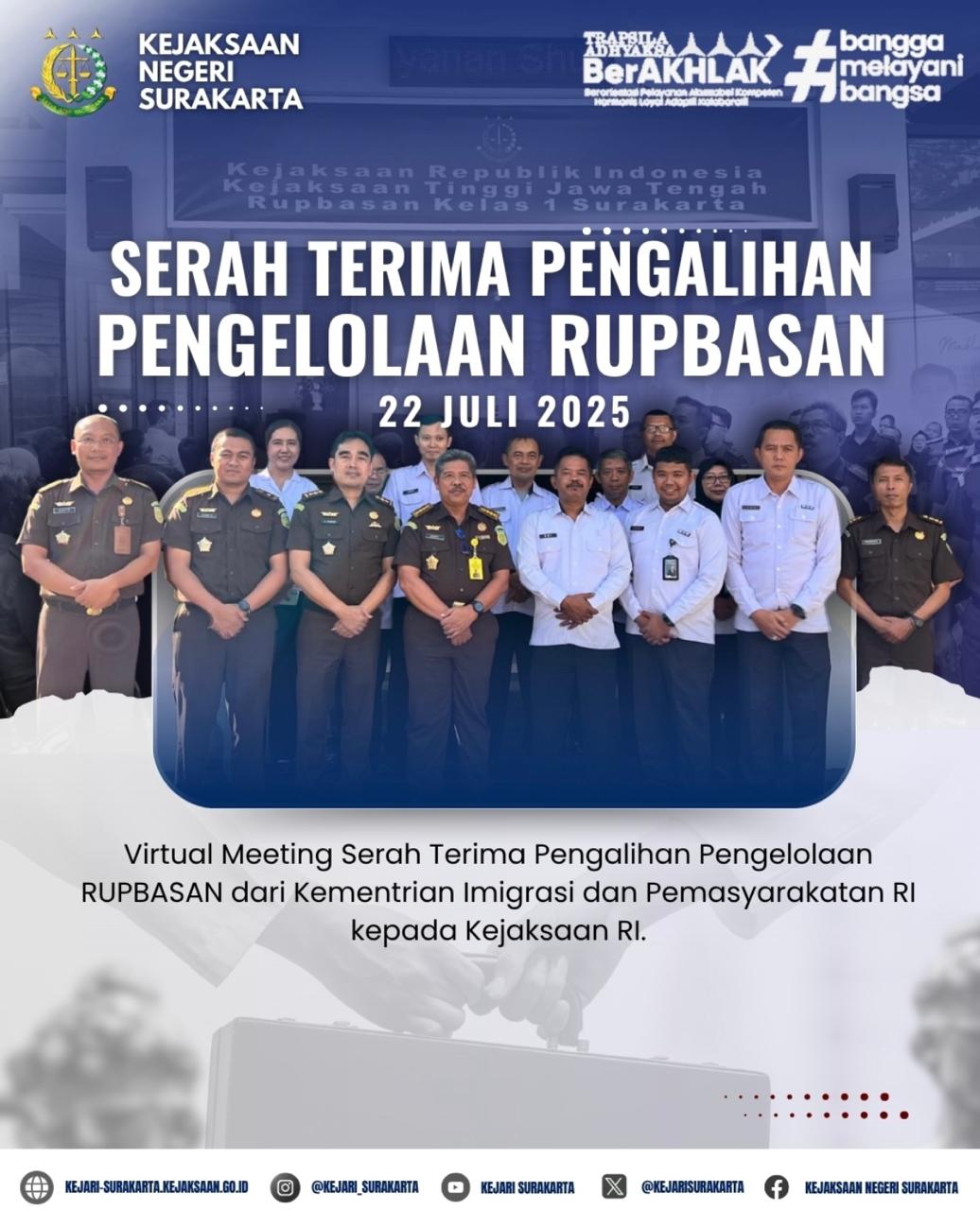Serah Terima Pengalihan Pengelolaan Rupbasan