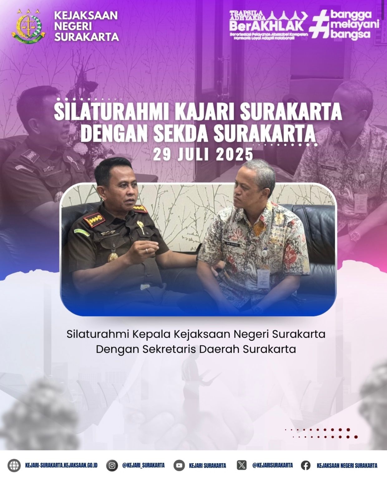 Silaturahmi Kajari Surakarta Dengan Sekda Surakarta