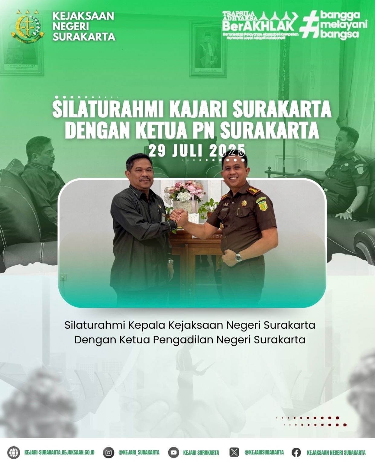 Silaturahmi  Kajari Surakarta Dengan Ketua Pengadialn Negeri Surakarta