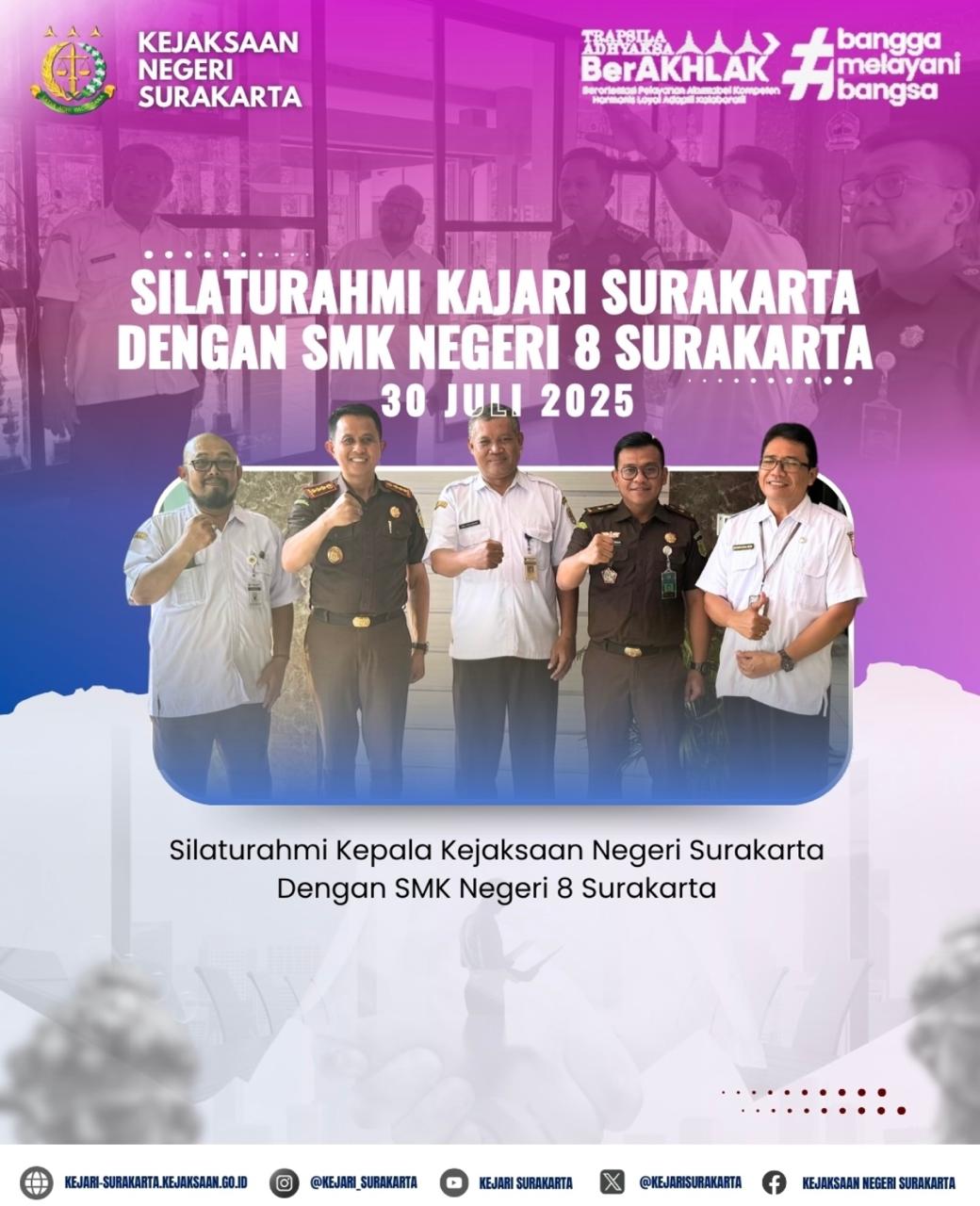 Silaturahmi Kajari Surakarta Dengan SMK Negeri 8 Surakarta