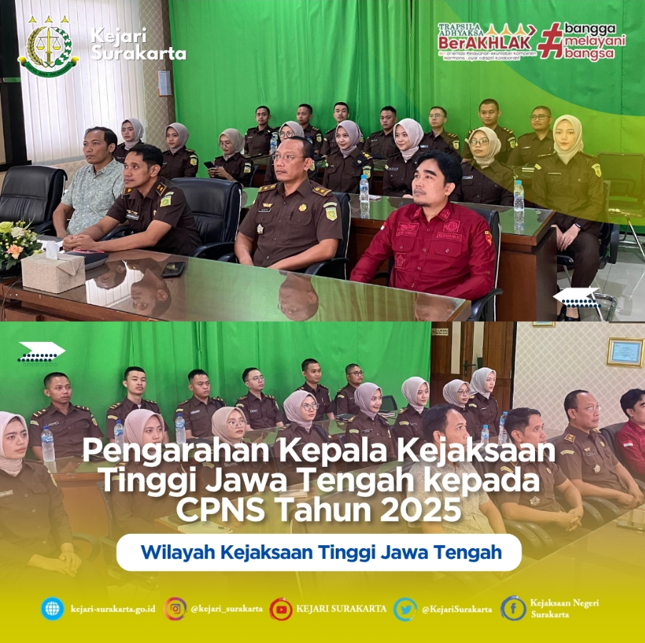 Pengarahan Kepala Kejaksaan Tinggi Jawa Tengah kepada CPNS Th Anggaran 2025