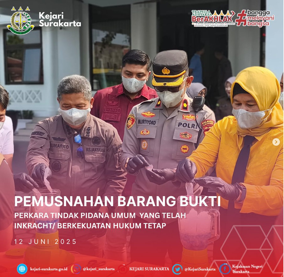 Pemusnahan Barang Bukti Perkara