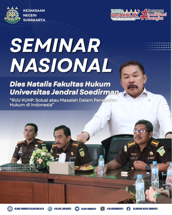 Seminar Nasional dalam rangka Dies Natalies ke-44 Universitas Jenderal Soedirman