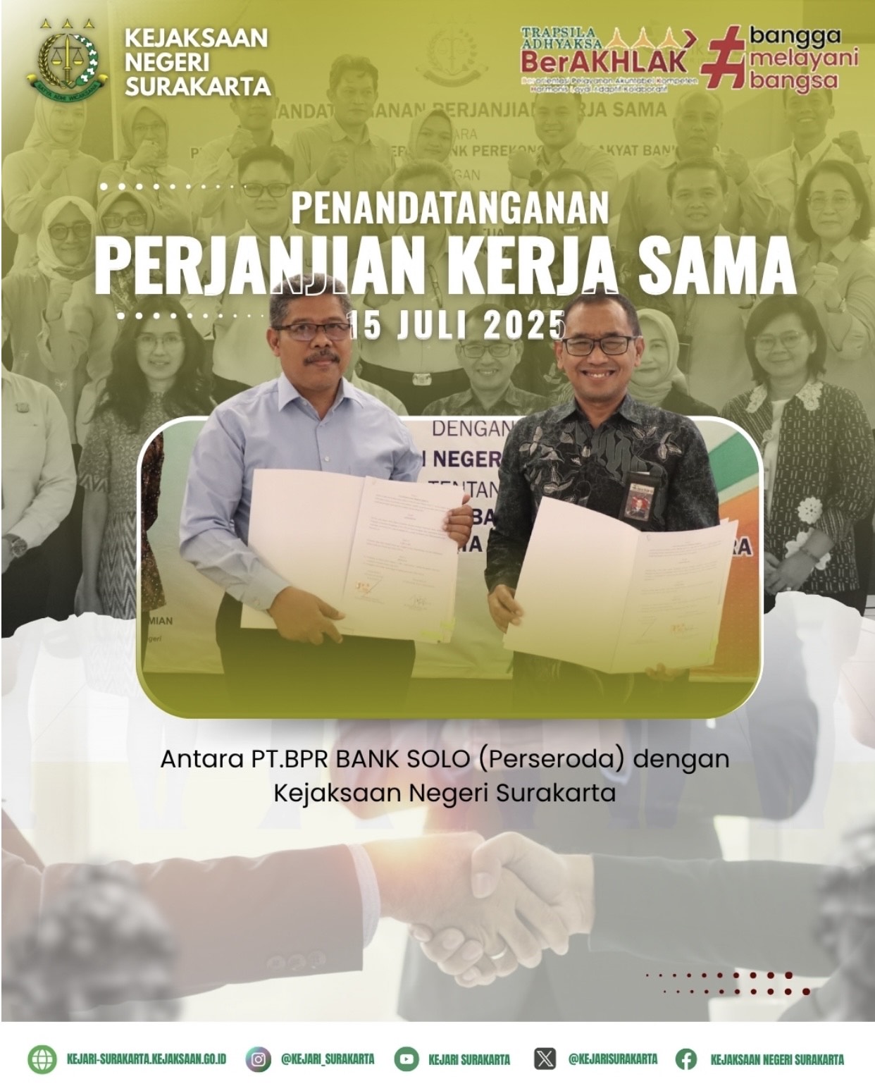 Penandatanganan Perjanjian Kerja Sama BPR Bank SOLO