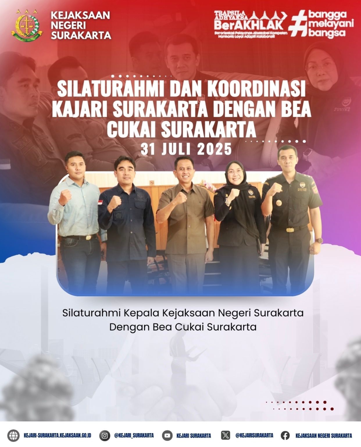 Silaturahmi dan Koordinasi Kajari Surakarta dengan Bea Cukai Surakarta
