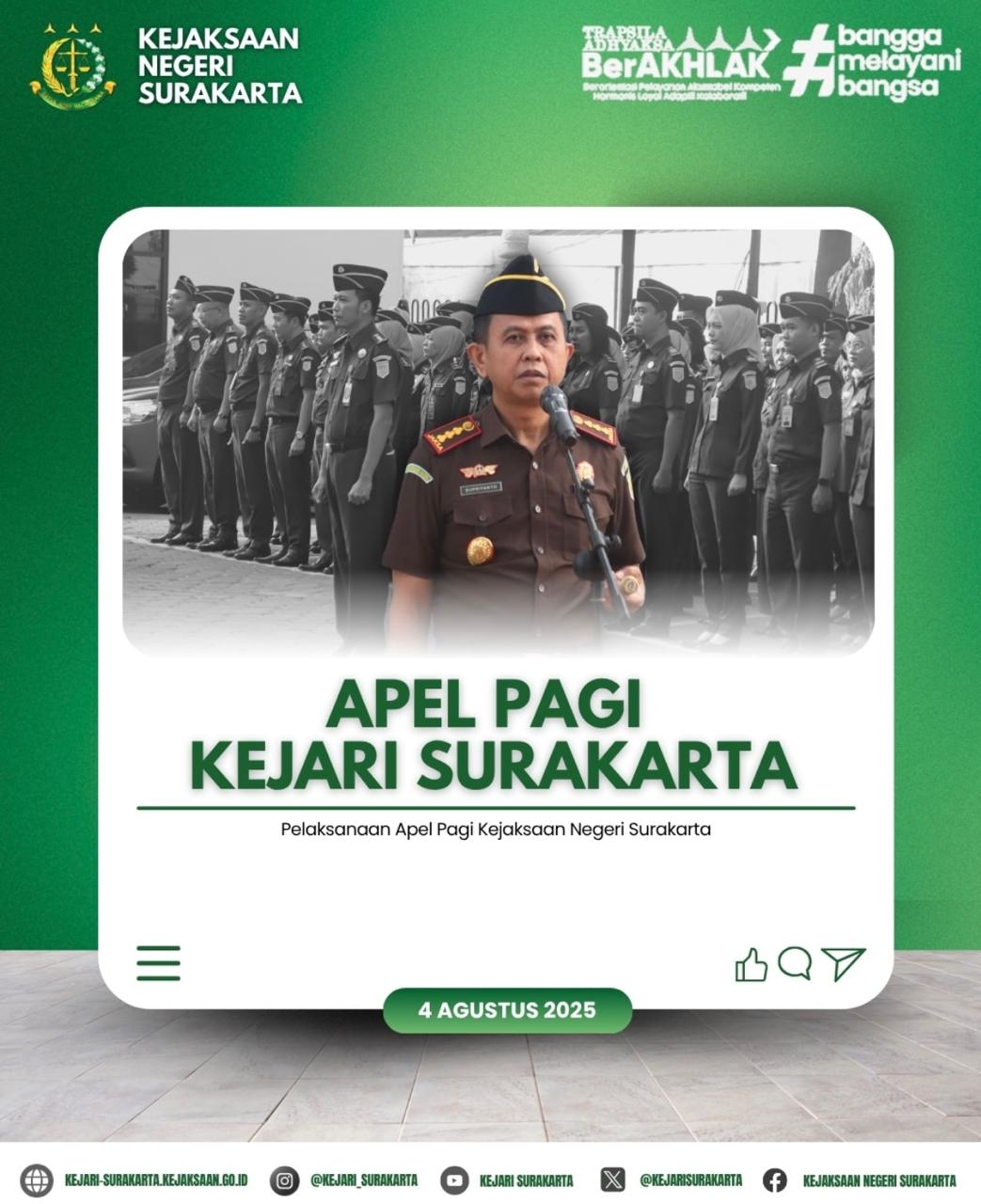 Apel Pagi Kejari Surakarata