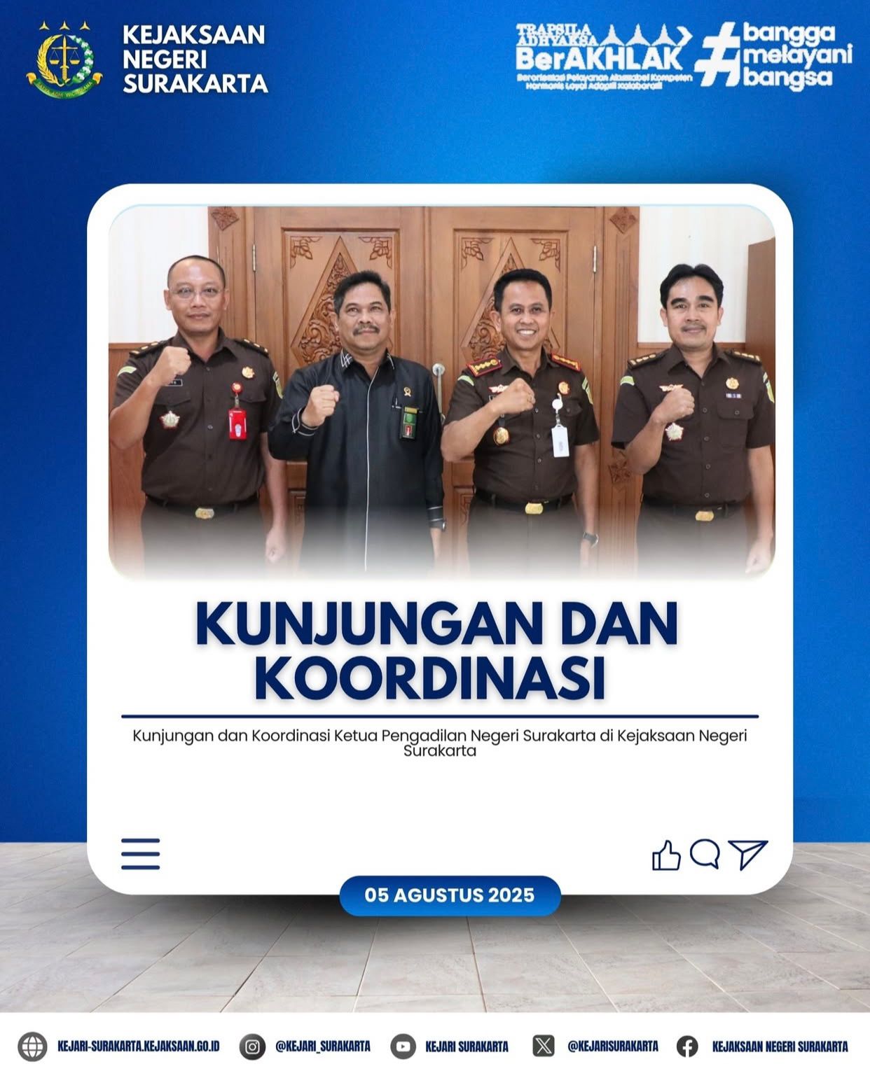 Kunjungan dan Koordinasi Ketua PN