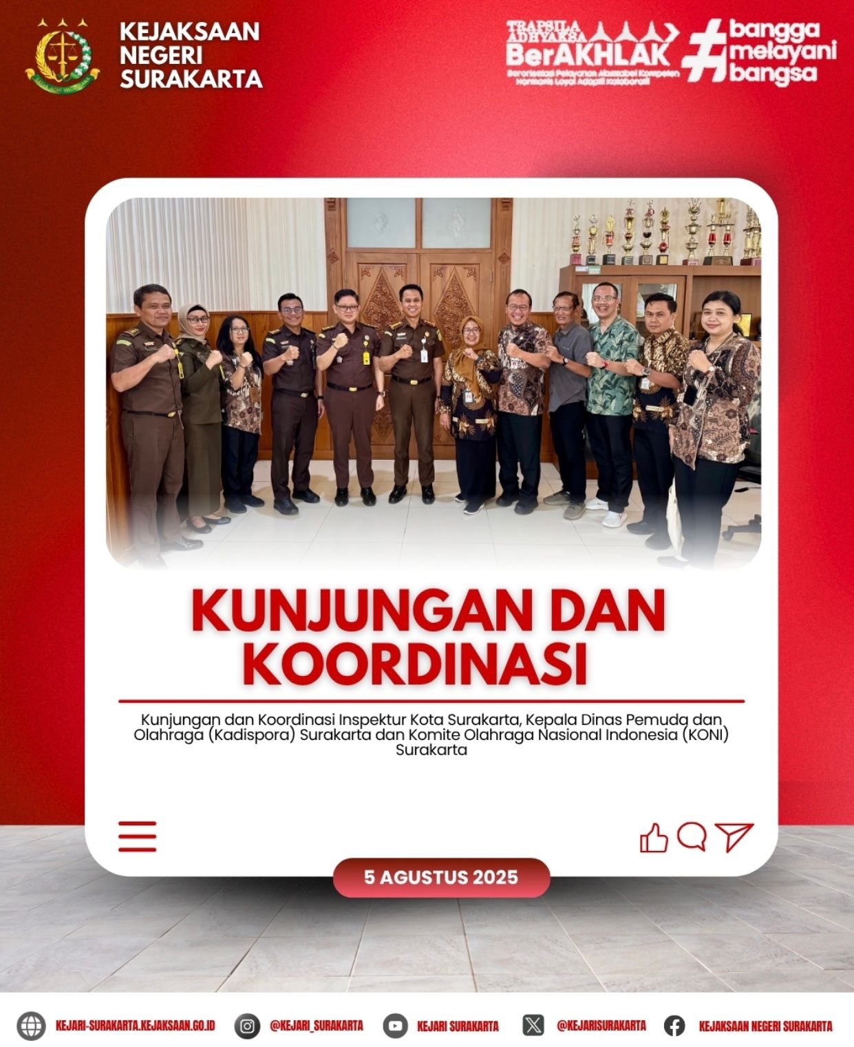 Kunjungan dan Koordinasi Dispora & KONI