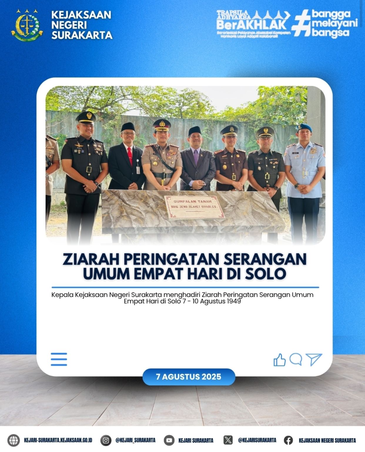 Ziarah Peringatan Serangan Umum Empat Hari di Solo