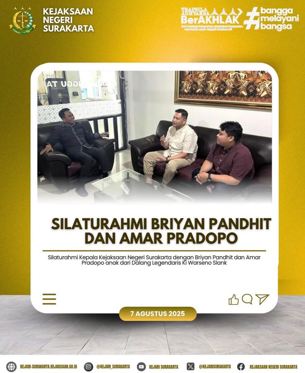 Silaturahmi Briyan Pandhit & Amar Pradopo