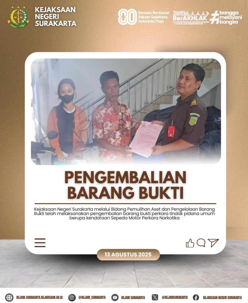 Pengembalian Barang Bukti
