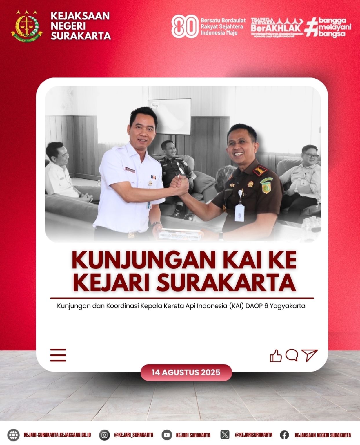 Kunjungan KAI ke Kejari Surakarta