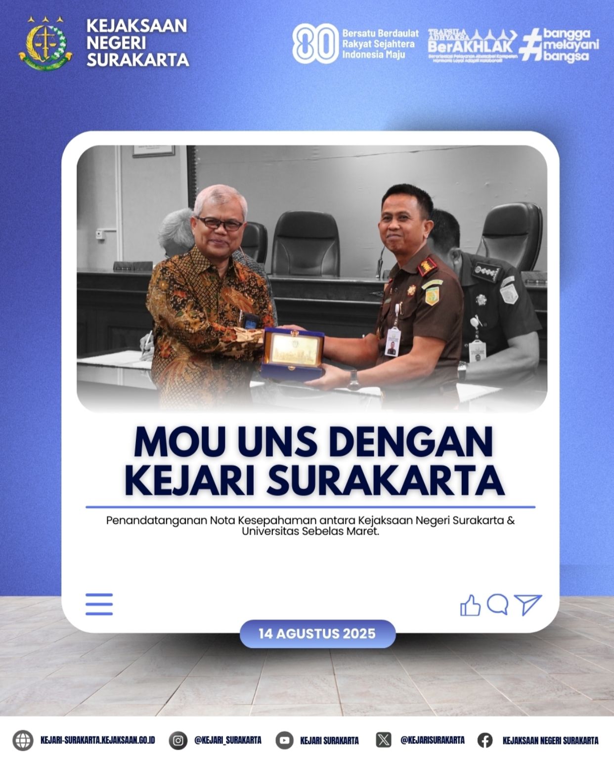 MOU UNS dengan Kejari Surakarta