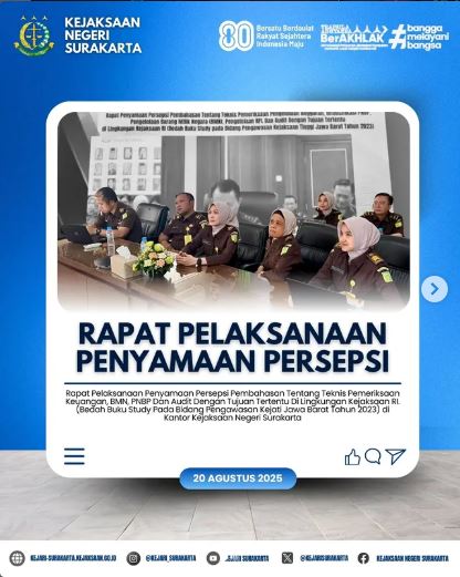Rapat Pelaksanaan Penyamaan Persepsi