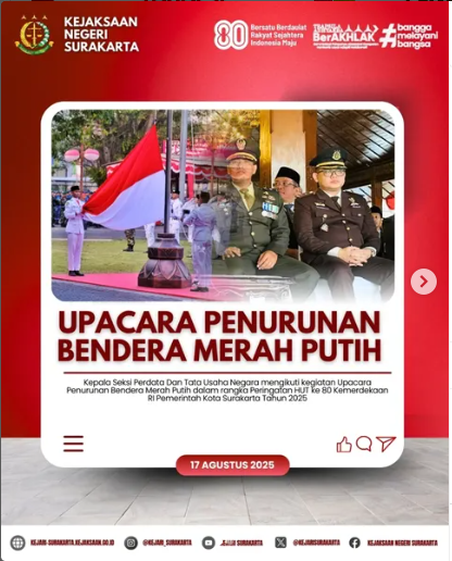 Upacara Penurunan Bendera Merah Putih