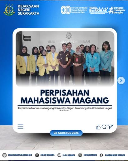 Perpisahan Mahasiswa Magang