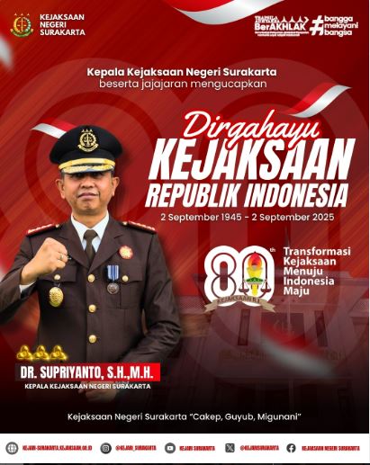 Dirgahayu Kejaksaan RI Ke-80