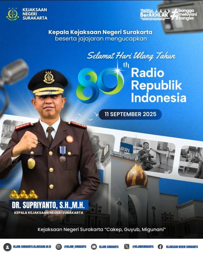 HUT RRI (Radio Republik Indonesai) Ke-80