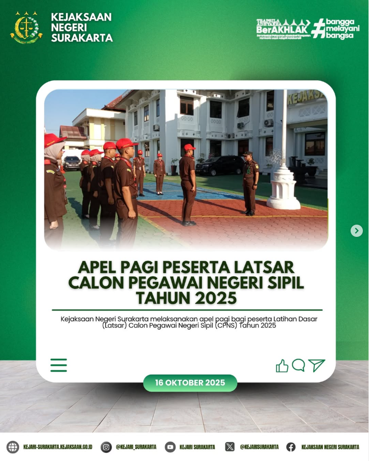 apel pagi bagi peserta Latihan Dasar (Latsar) Calon Pegawai Negeri Sipil (CPNS) Tahun 2025.