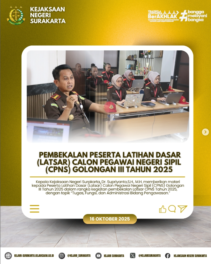 pembekalan Latsar CPNS, dengan topik Tugas, Fungsi, dan Administrasi Bidang Pengawasan.