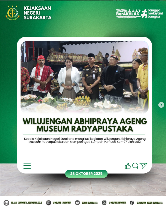 Wilujengan Abhipraya Ageng Museum Radyapustaka dan Peringatan Sumpah Pemuda ke-97 oleh Majelis Luhur Kepercayaan Indonesia (MLKI)