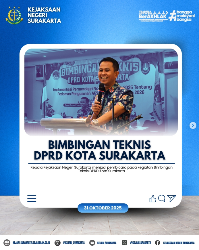 Peningkatan Kapasitas (Bimtek) bagi Pimpinan dan Anggota DPRD Kota Surakarta