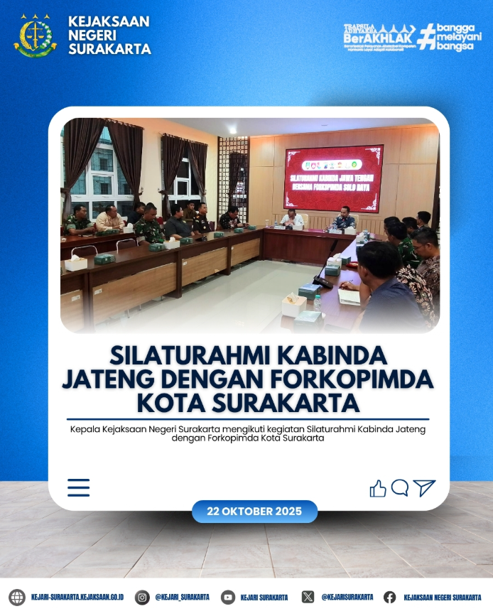 Silaturahmi dan Rapat Koordinasi Forum Koordinasi Pimpinan Daerah (Forkopimda) Kota Surakarta