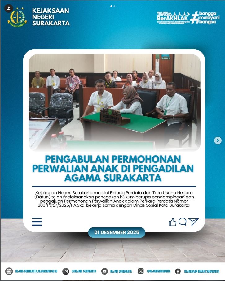 Pengabulan Permohonan Perwalian anak di Pengadilan agama surakarta