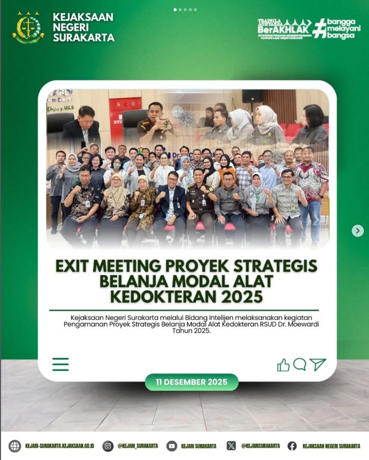 Exit Meeting Proyek Strategis Belanja Modal Alat Kedokteran 2025