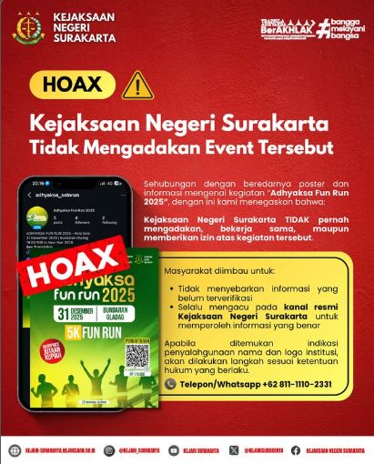 Adhyaksa Fun Run 2025, HOAX!!
